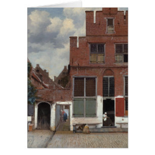 Cartão Vista de casas em Delft The Little Street