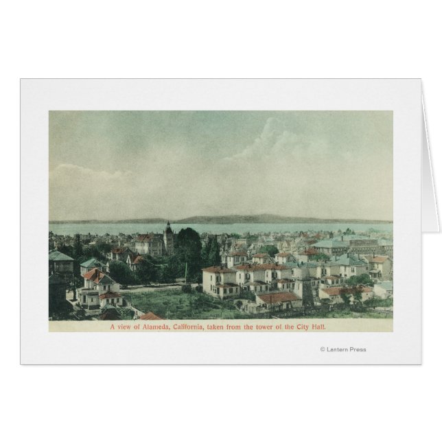 Cartão Vista de Cidade da Câmara de TorreAlameda, CA (Frente Horizontal)