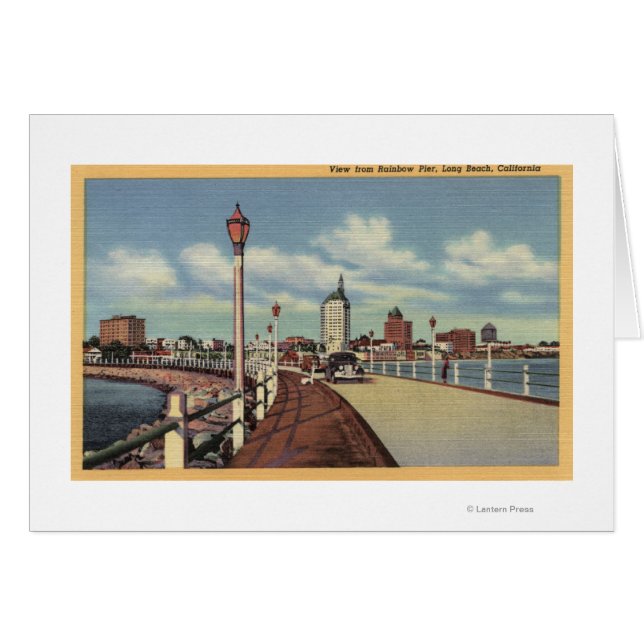 Cartão Vista de Cidade do Cais Arco-Íris (Frente Horizontal)