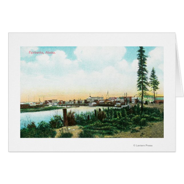 Cartão Vista de CityFairbanks, AK (Frente Horizontal)