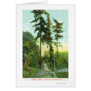 Cartão Vista de estrada no Parque Woodland