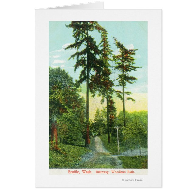 Cartão Vista de estrada no Parque Woodland (Frente)