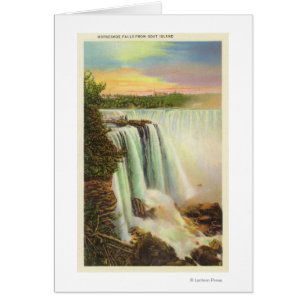 Cartão Vista de Foguetes de Ferradura na Ilha de Goat