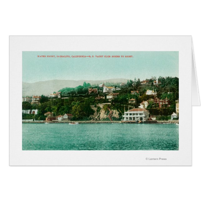 Cartão Vista de frente d'água do Yacht Club de São Franci (Frente Horizontal)