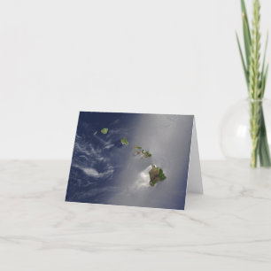 Cartão Vista de Havaí do espaço