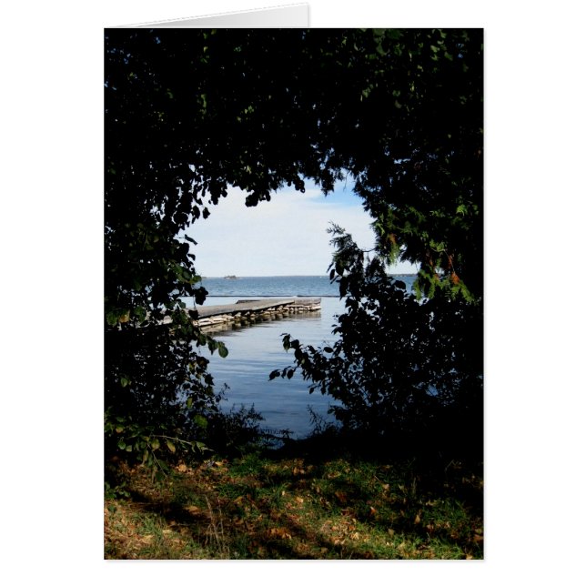 Cartão Vista de Lago Janela vazio_Árvore (Frente)