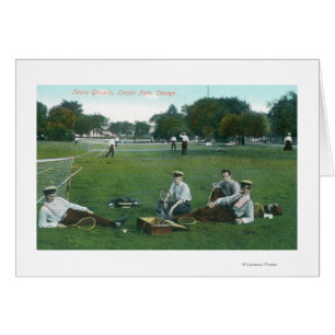 Cartão Vista de Lincoln Park Tênis, Chicago, IL