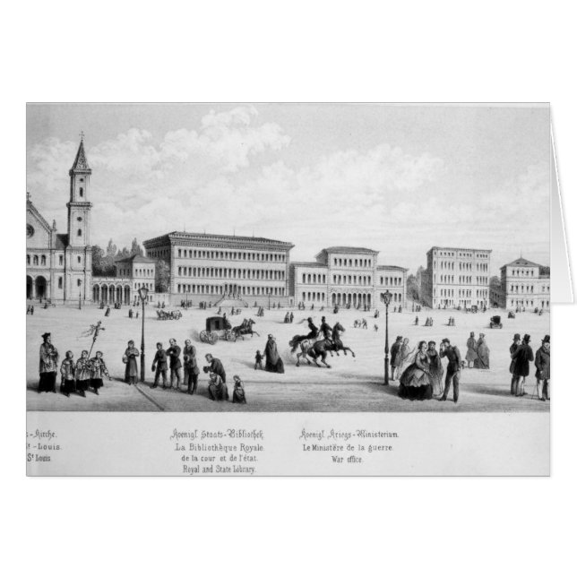 Cartão Vista de Munique, 1869 (Frente Horizontal)