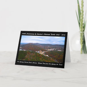 Cartão Vista de outono de Primaveras Quentes de Aniversár