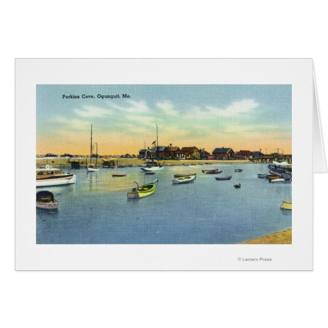 Cartão Vista de Perkins Cove (Frente Horizontal)