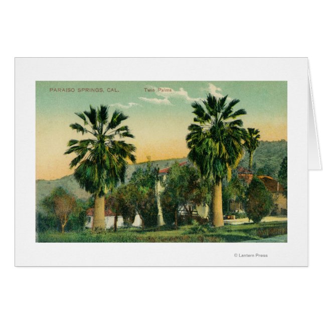 Cartão Vista de Primaveras Twin PalmsParaiso, CA (Frente Horizontal)