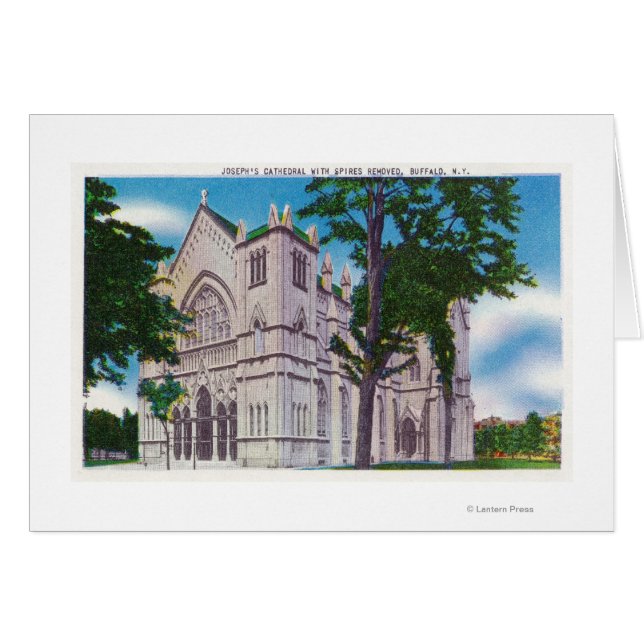 Cartão Vista de Rua sem espíritos. Catedral de Joseph (Frente Horizontal)