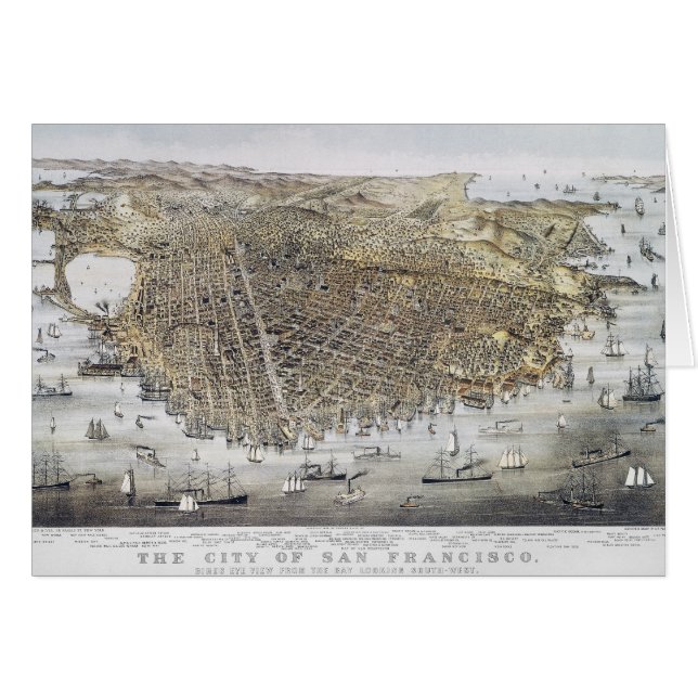 Cartão Vista de San Francisco, 1878 (Frente horizontal)