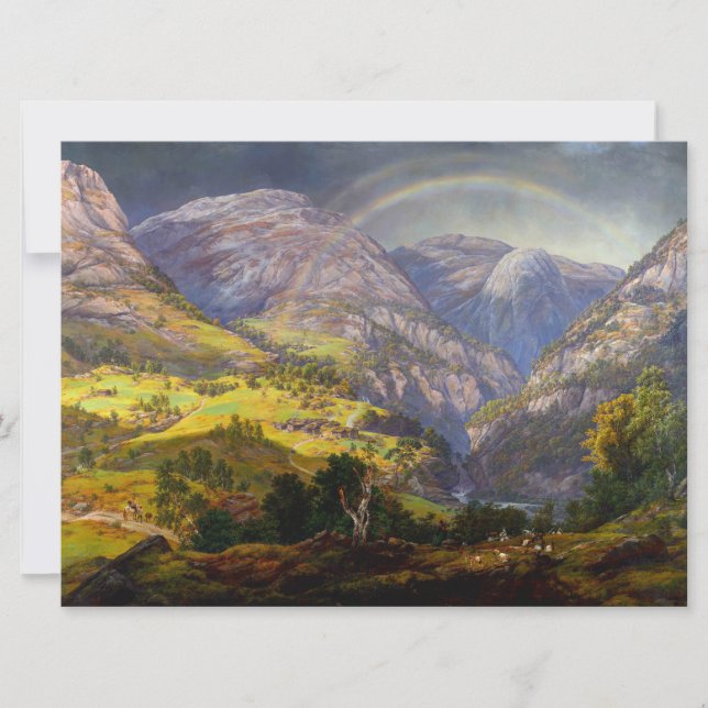 Cartão Vista de Stalheim na Noruega (Frente)