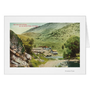Cartão Vista de Sulphur Springs quente na estrada de