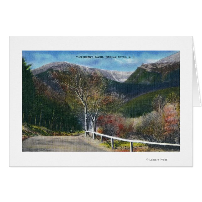 Cartão Vista de Tuckermans Ravine (Frente Horizontal)