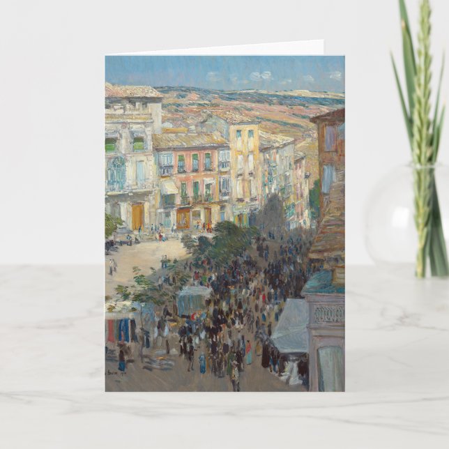 Cartão Vista de uma Cidade Francesa do Sul | Childe Hassa (Frente)