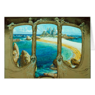 CARTÃO VISTA DE UMA JANELA DA CARRUAGEM