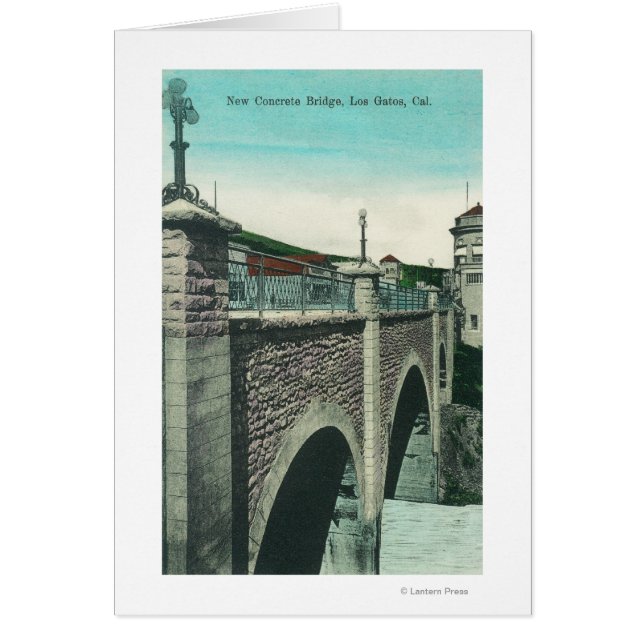 Cartão Vista de uma ponte concreta Los Gatos, CA (Frente)