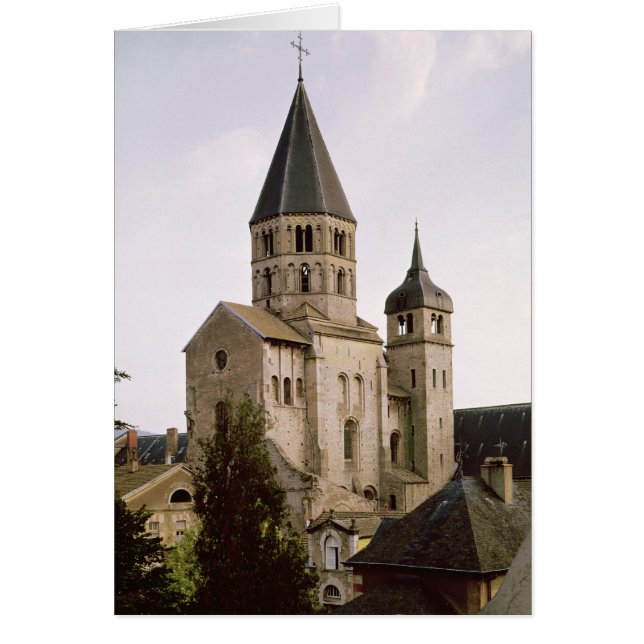 Cartão Vista do Clocher de l'Eau Benite (Frente)