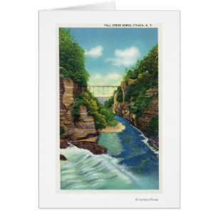 Cartão Vista do desfiladeiro de outono