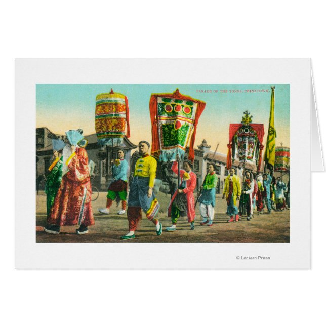 Cartão Vista do Desfile das Canções, Chinatown (Frente Horizontal)