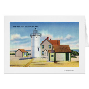 Cartão Vista do farol de ponto de corrida