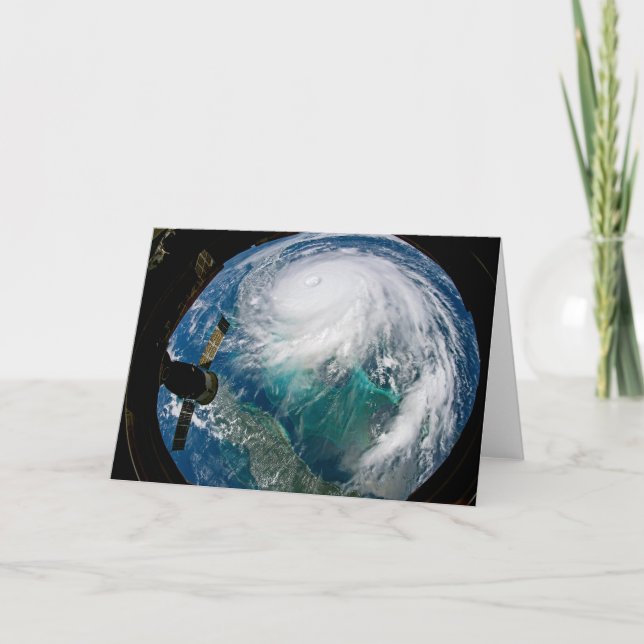 Cartão Vista Do Furacão Dorian. (Frente)