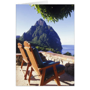 Cartão Vista do Gros Piton da Villa Stonefield Estate