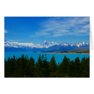 Cartão vista do lago nz