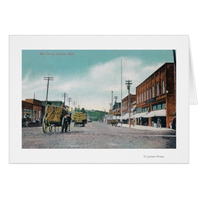 Cartão Vista do Main StreetPalouse, WA (Frente Horizontal)