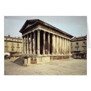 Cartão Vista do Maison Carree, c.19 BC