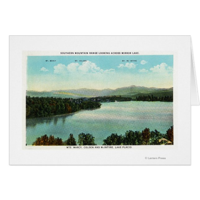 Cartão Vista do Mts. Marcy, Colden e McIntyre (Frente Horizontal)