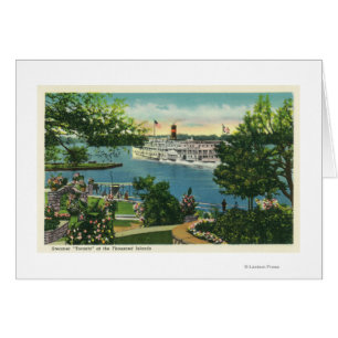 Cartão Vista do Navio a vapor Toronto