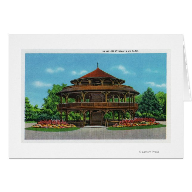 Cartão Vista do Pavilhão do Parque Highland (Frente Horizontal)