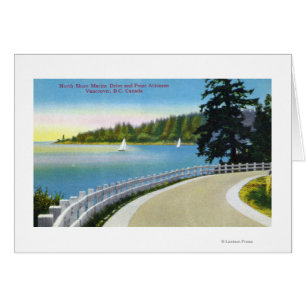 Cartão Vista do Ponto Atkinson de North Shore