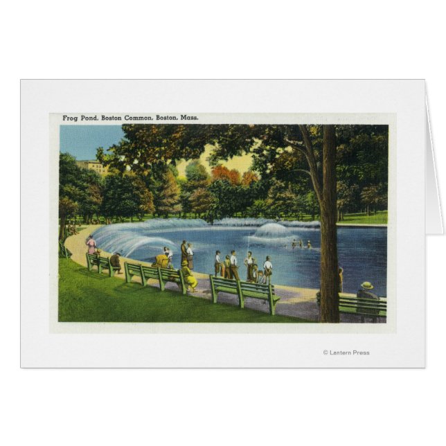 Cartão Vista do Sapo Comum de Boston (Frente Horizontal)