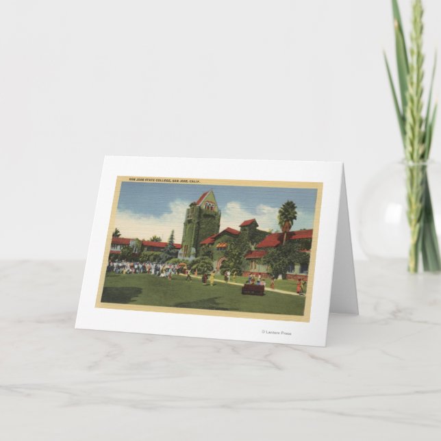 Cartão Vista do terreno da faculdade estadual de San Jose (Frente)