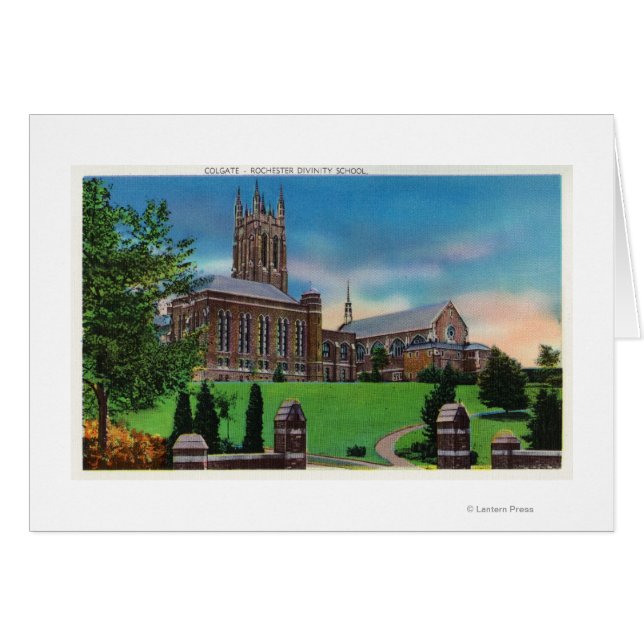 Cartão Vista Exterior da Escola de Divindade de Colgate (Frente Horizontal)