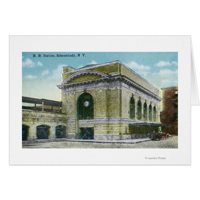 Cartão Vista Exterior da Estação Ferroviária 2 (Frente Horizontal)