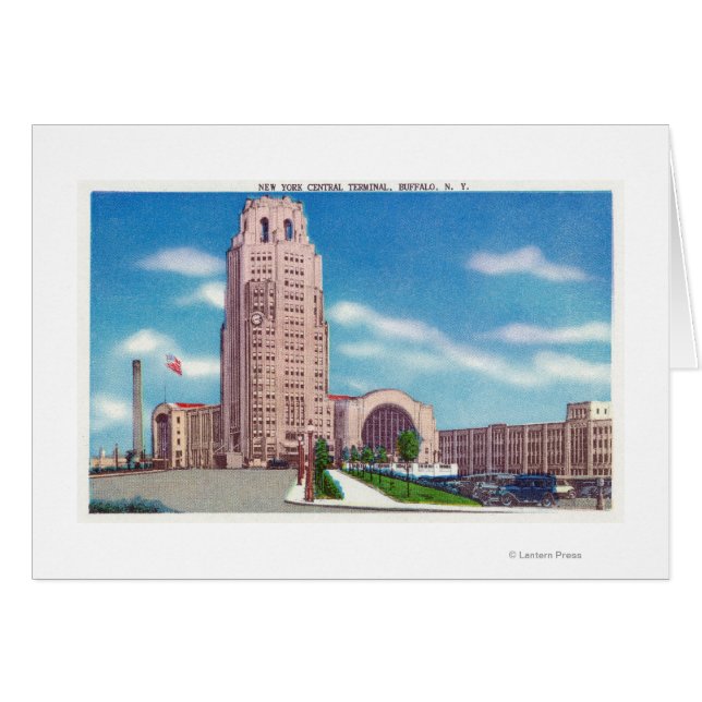 Cartão Vista Exterior da NY Central Terminal Bldg (Frente Horizontal)