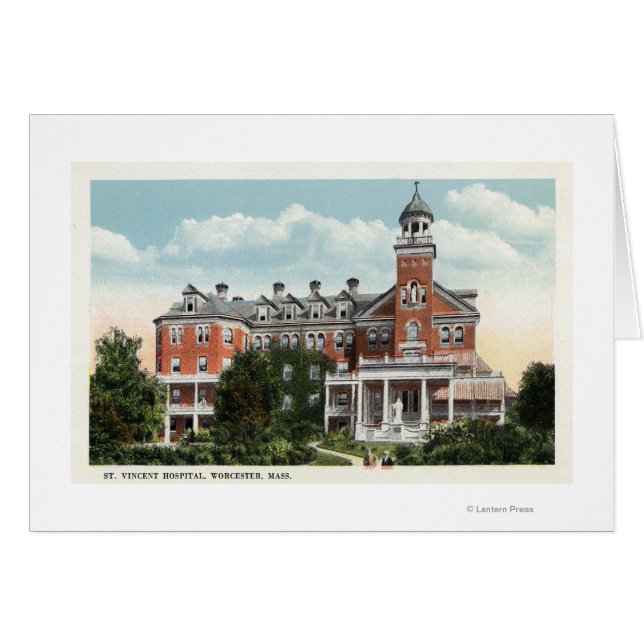 Cartão Vista Exterior das Ruas. Hospital Vincent (Frente Horizontal)