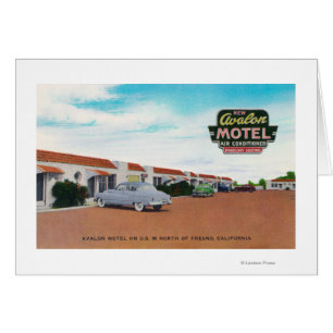 Cartão Vista exterior de Avalon MotelFresno, CA