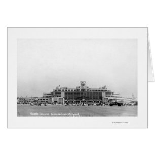 Cartão Vista Exterior do Aeroporto de Seattle-Tacoma Int'