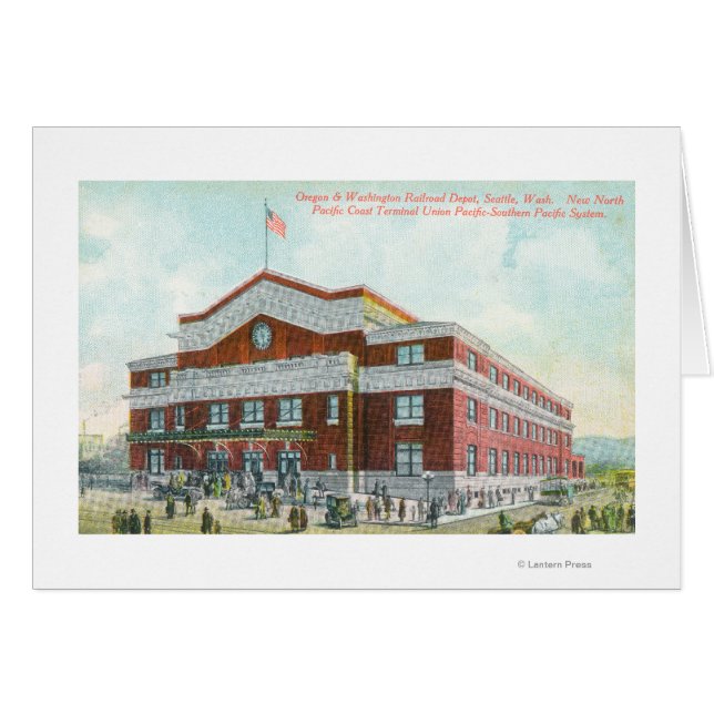 Cartão Vista exterior do depósito ferroviário OR-WA (Frente Horizontal)