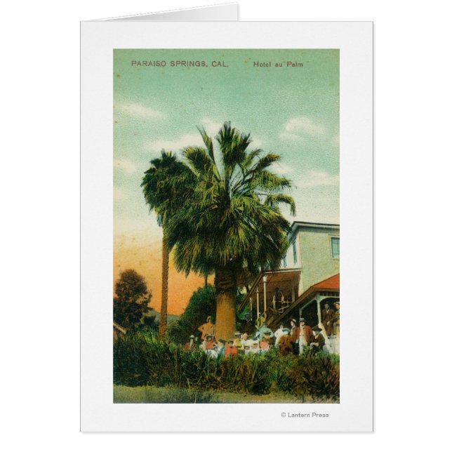 Cartão Vista Exterior do Hotel au Palm (Frente)