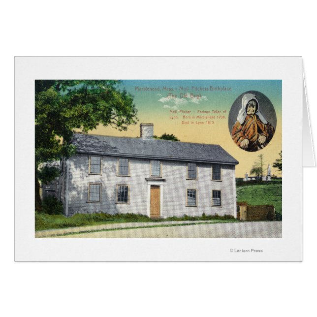 Cartão Vista Exterior do Local de Nascimento do Moll Pitc (Frente Horizontal)