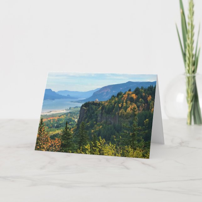 Cartão Vista House, Columbia River, Oregon (Frente)