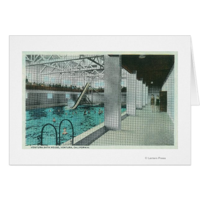 Cartão Vista interior da Ventura Bath House (Frente Horizontal)