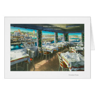Cartão Vista interior do restaurante de Vista Del Mar